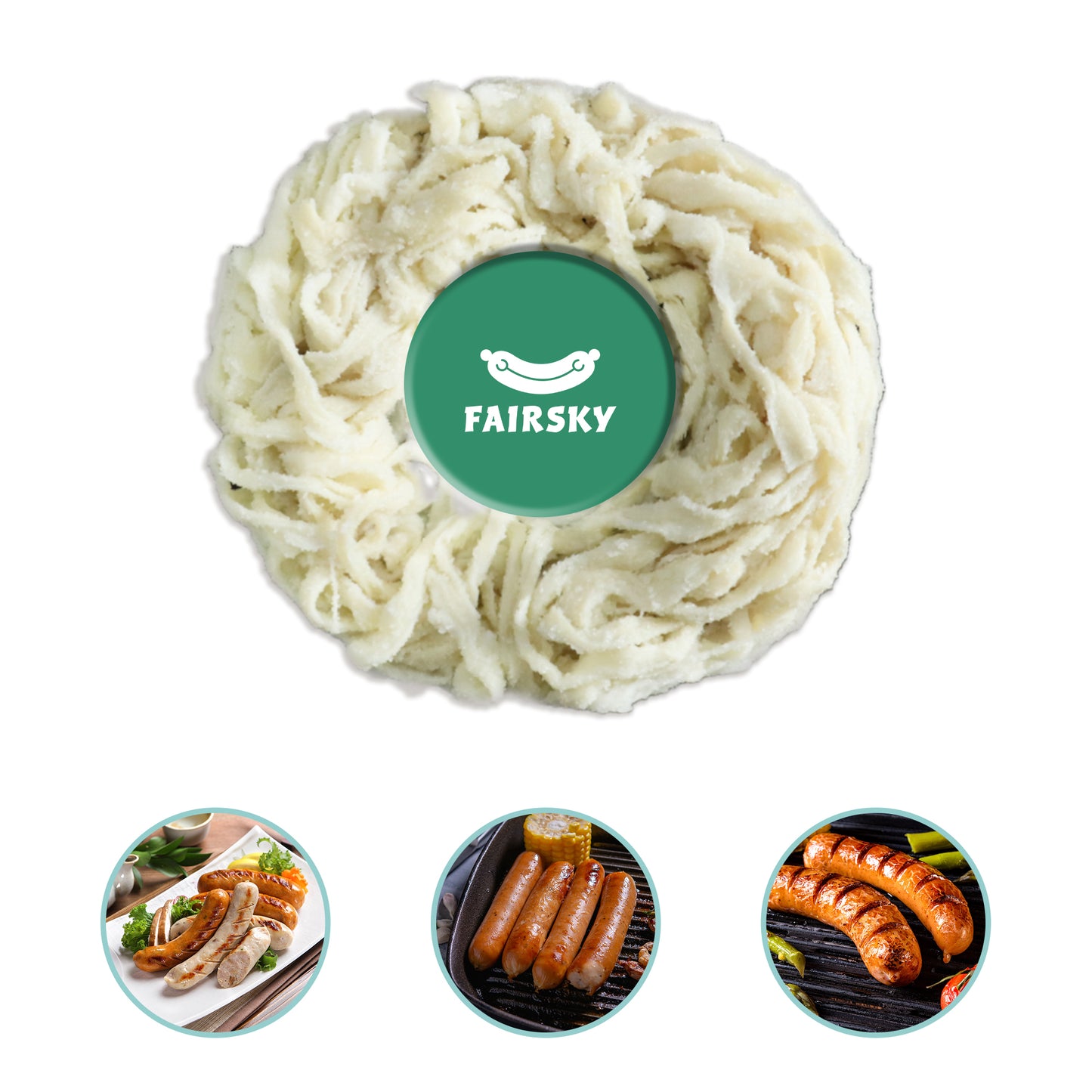 Edible Natural Hog Sausage Casing, Grade A Sausage Casings for Home Sausage Making,Breakfast Sausage,Italian Sausage,Knoblewurst,Pepperoni,Bologna Sausage and Most Delicious Sausage-15m/49ft